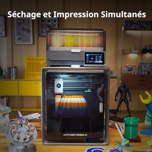 Option : plateau chauffant supérieur pour séchage et impression simultanés