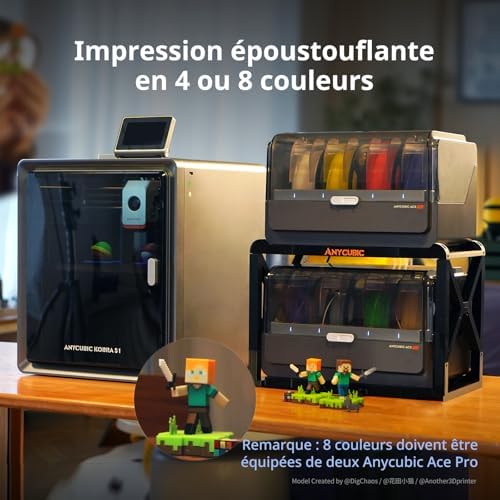 Impression multicouleurs 4 ou 8 couleurs avec l’Anycubic Ace Pro (en option)